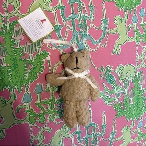 Pottery Barn x St. Jude brown Sherpa teddy bear ornament